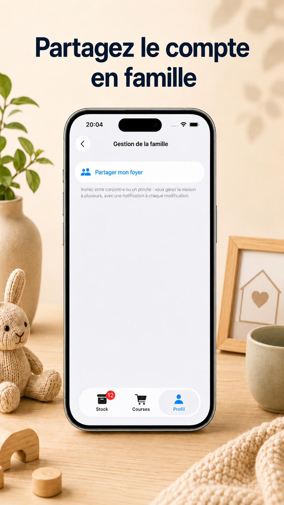 Stockie : partage du stock alimentaire en famille via CloudKit, synchronisation iCloud privée sans tracking