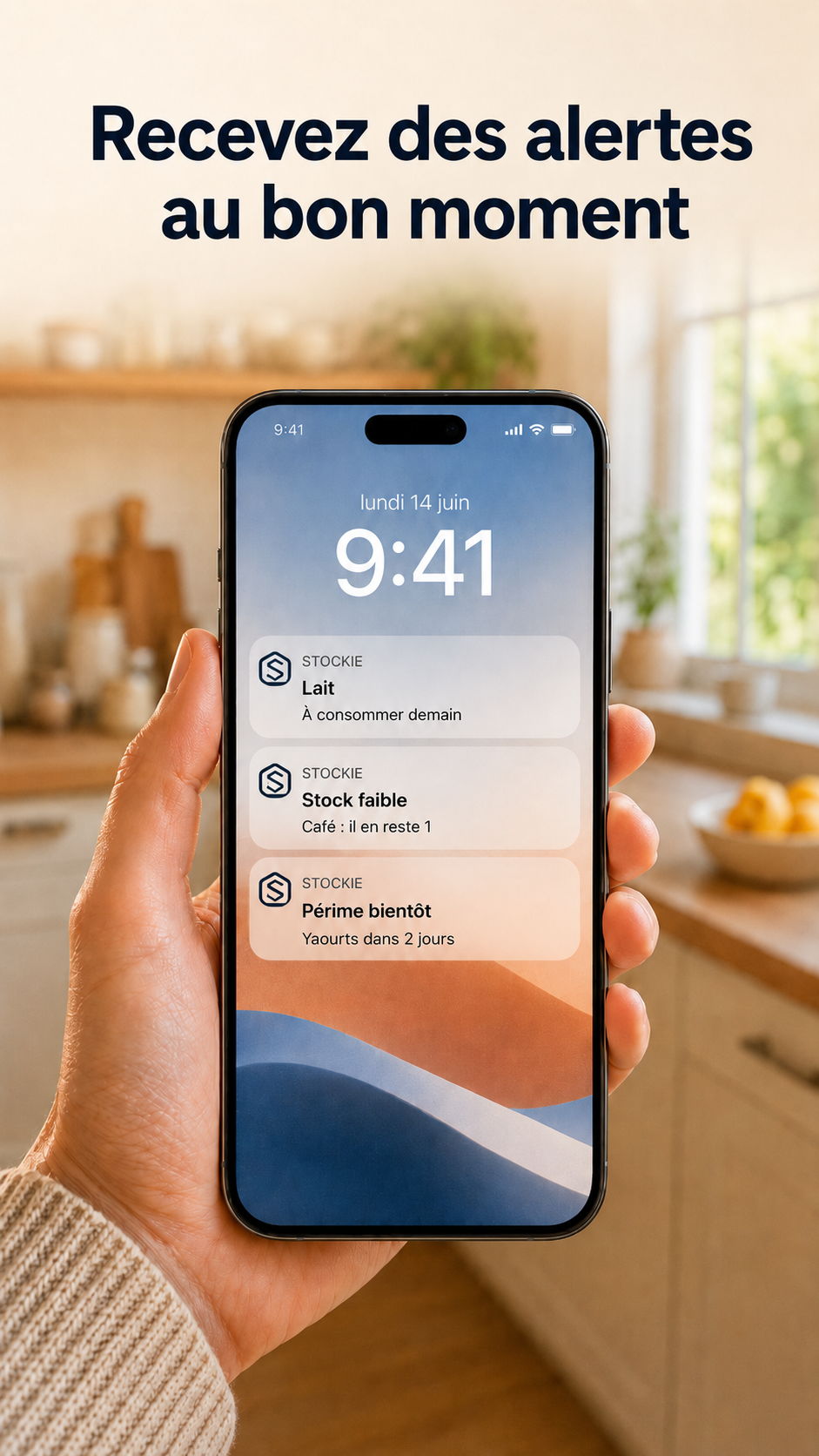 Stockie : notifications de péremption discrètes au bon moment pour éviter le gaspillage alimentaire